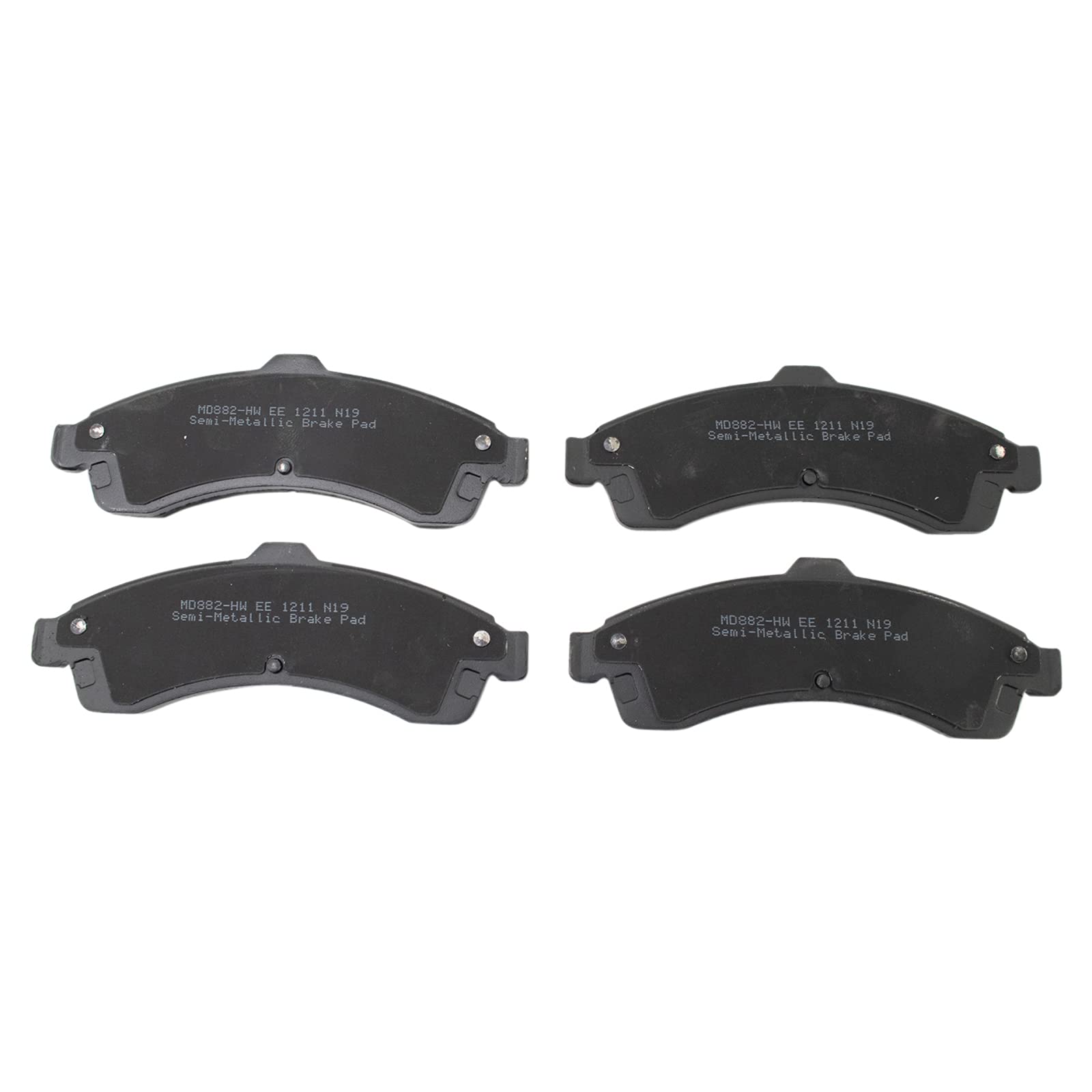 Trq Front Brake Pad & Rotor Kit Brake Pads Brake Rotor Semi-Metallic Compatible With 2006 Isuzu Ascender