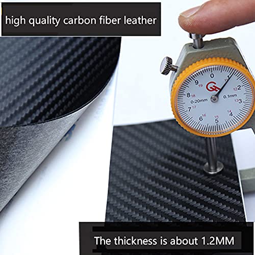 Maxmilo 4Pcs Car Door Sill Protector Reflective 4D Carbon Fiber Leather Sticker Decoration Door Entry Guard Accessories Compatib