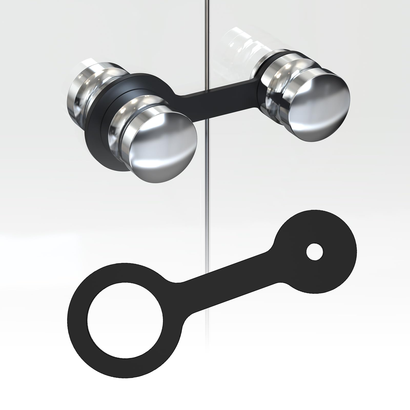 2 Pack RV Shower Door Travel Strap, Flexible Rubber Shower Door Travel Latch Secure Fit for RV Motorhome, Travel Trailer & Campe