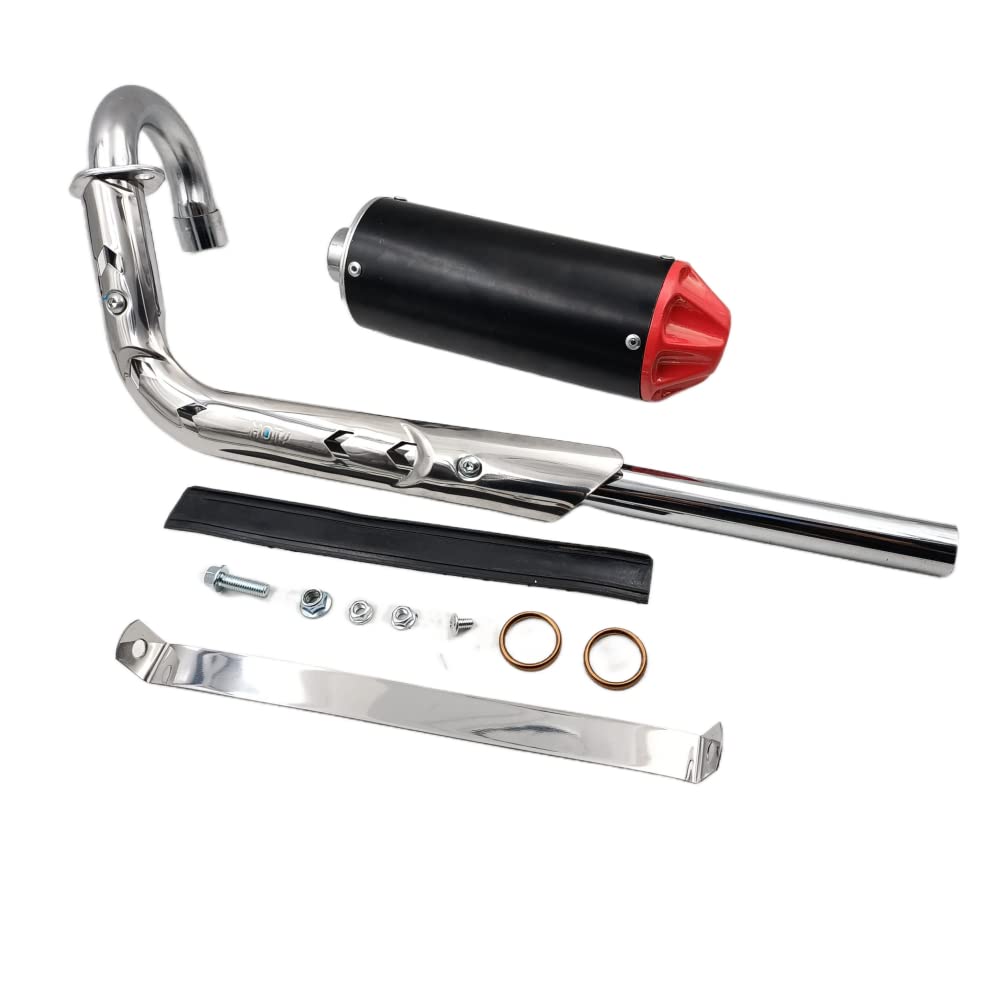 Ztdzzh Red 28Mm Exhaust Muffler Fit Ssr Sdg Crf Xr Ttr 50Cc 70Cc 90Cc Pit Dirt Bike