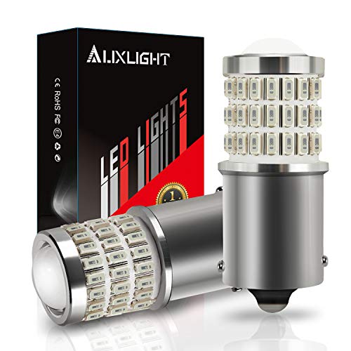 Auxlight 1156 Ba15S 1003 1141 7506 1156 Led Bulbs Brilliant Red, Ultra Bright 57-Smd Led Replacement For Brake/Tail Lights, Blinker Lights, Turn Signal/Parking Or Running Lights (Pack Of 2)