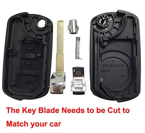 Replacement Key Fob Case Shell Fit For Land Rover Discovery Lr3 Range Rover Sport Flip Folding Keyless Entry Remote Car Key Fob