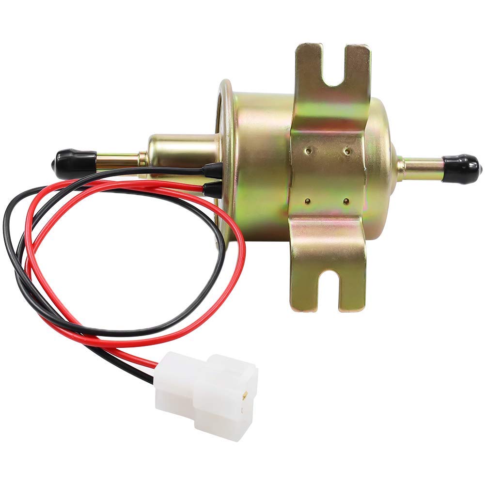 SOLLON Electric Fuel Pump 12V Universal Low Pressure 12 Volt Transfer Inline Fuel Pump for Lawn Mower Carburetor Gas Diesel Engi
