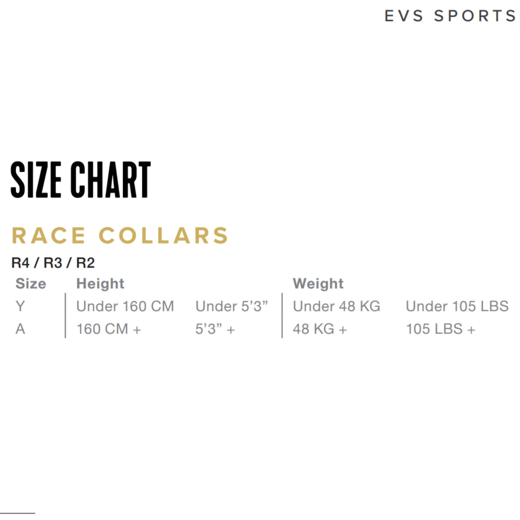 Evs Sports R4-Bk-Y Sports R4 Race Collar (Black, Youth)