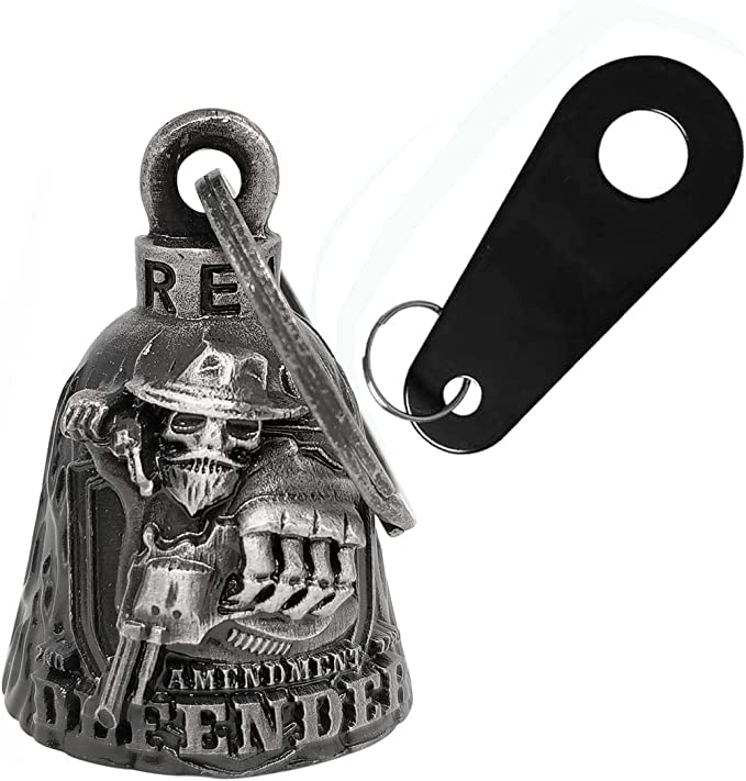 Motorcycle Bells for Biker Good Luck Riding Bells Guardian Biker Bells with Hanger Motorcycle Accessory or Keychain for Luck (We