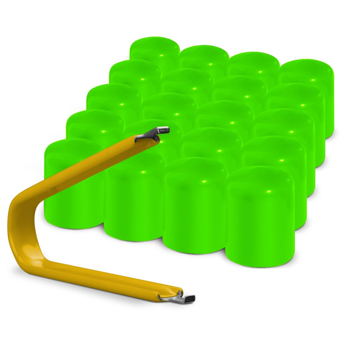 Colorlugs Vinyl Lug Nut Cover | Neon Green | Flexible Fit Wheel Lug Nut Cap | Fi WBCARB0D4R9NS6B