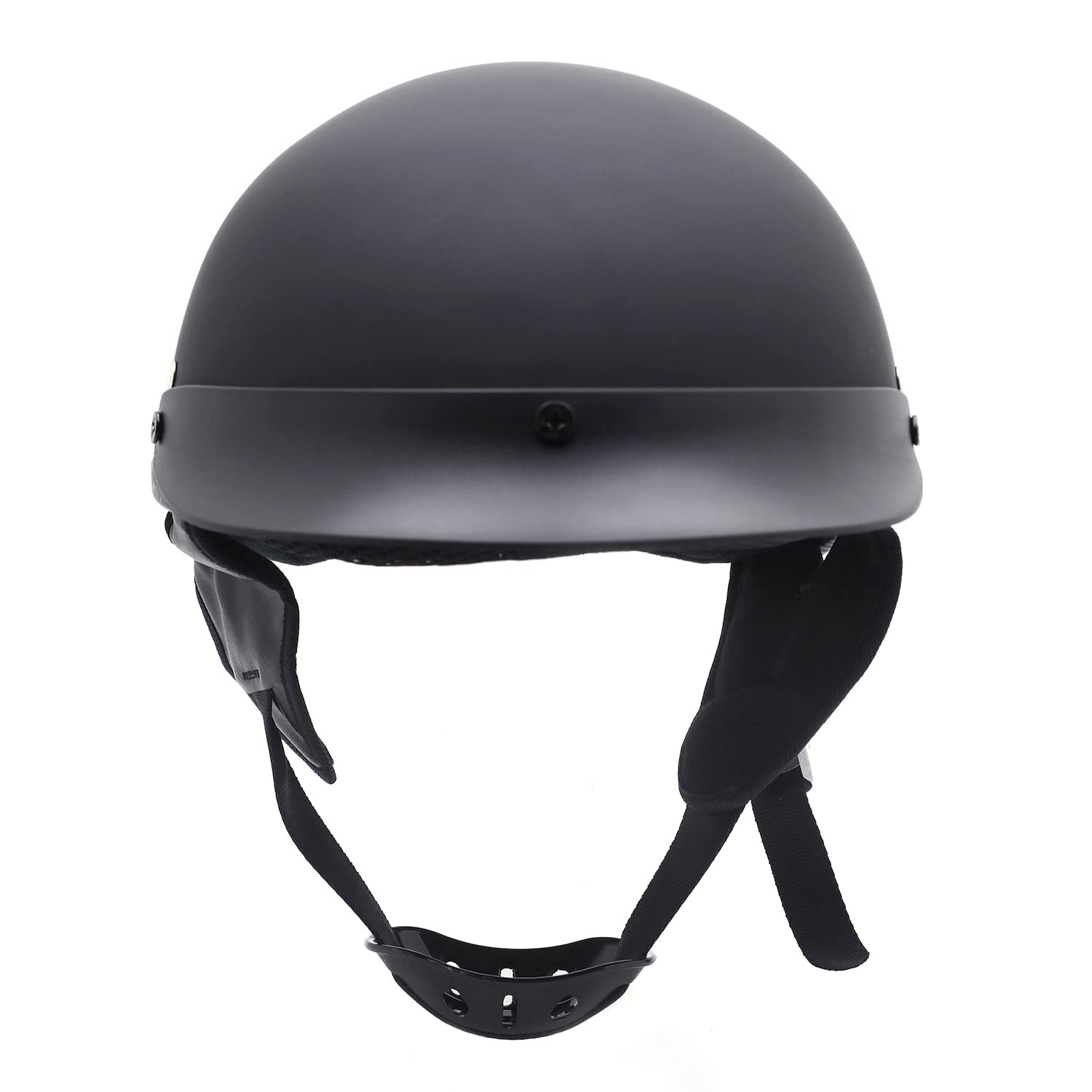 Httmt Mt506-001-M Dot Certified Matte Black Flat Black Compatible With Harley Davidson Half Face Helmet Chopper Cruiser Biker Si