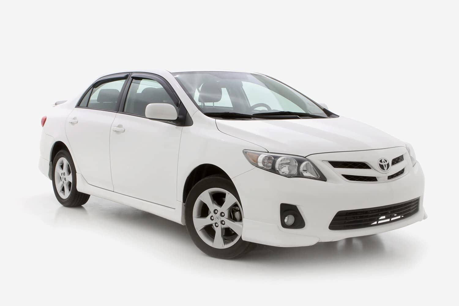 Auto Ventshade [Avs] In-Channel Rain Guards For 2009 - 2013 Toyota Corolla, 4 Pcs. | Window Vent Visors - Smoke | 194073
