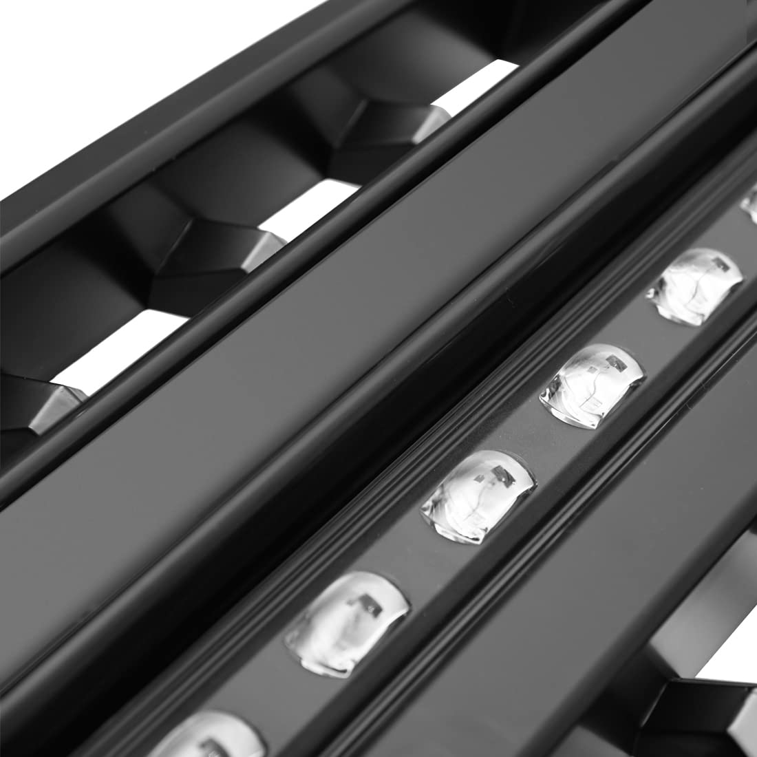 Megaie Front Grill Compatible With 2004 2005 2006 2007 2008 F150, Matte Black Front Bumper Grille W/Off-Road Lights