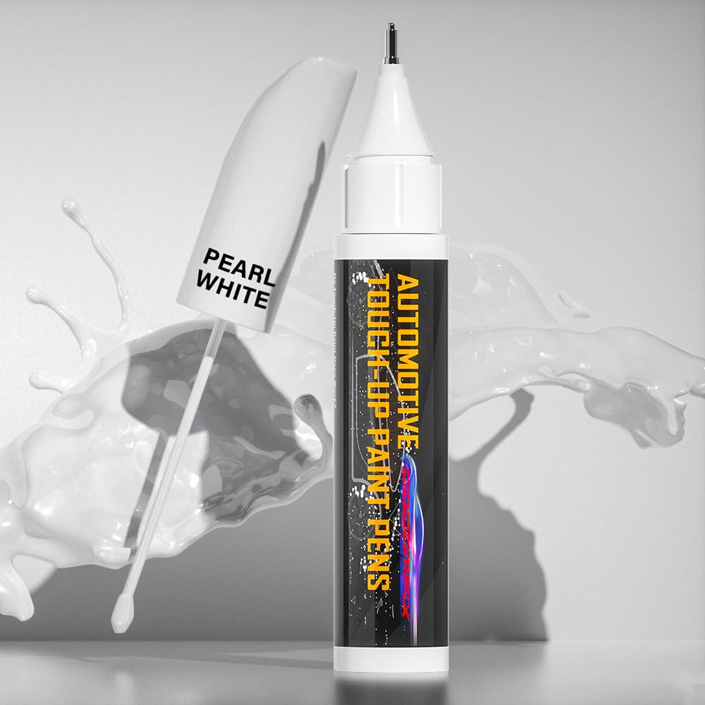 Pearl White Touch Up Paint for Cars, Auto Pearl White Car Paint Touch Up Pen, Two-In-One Car Paint Scratch Repair, Car Scratch R