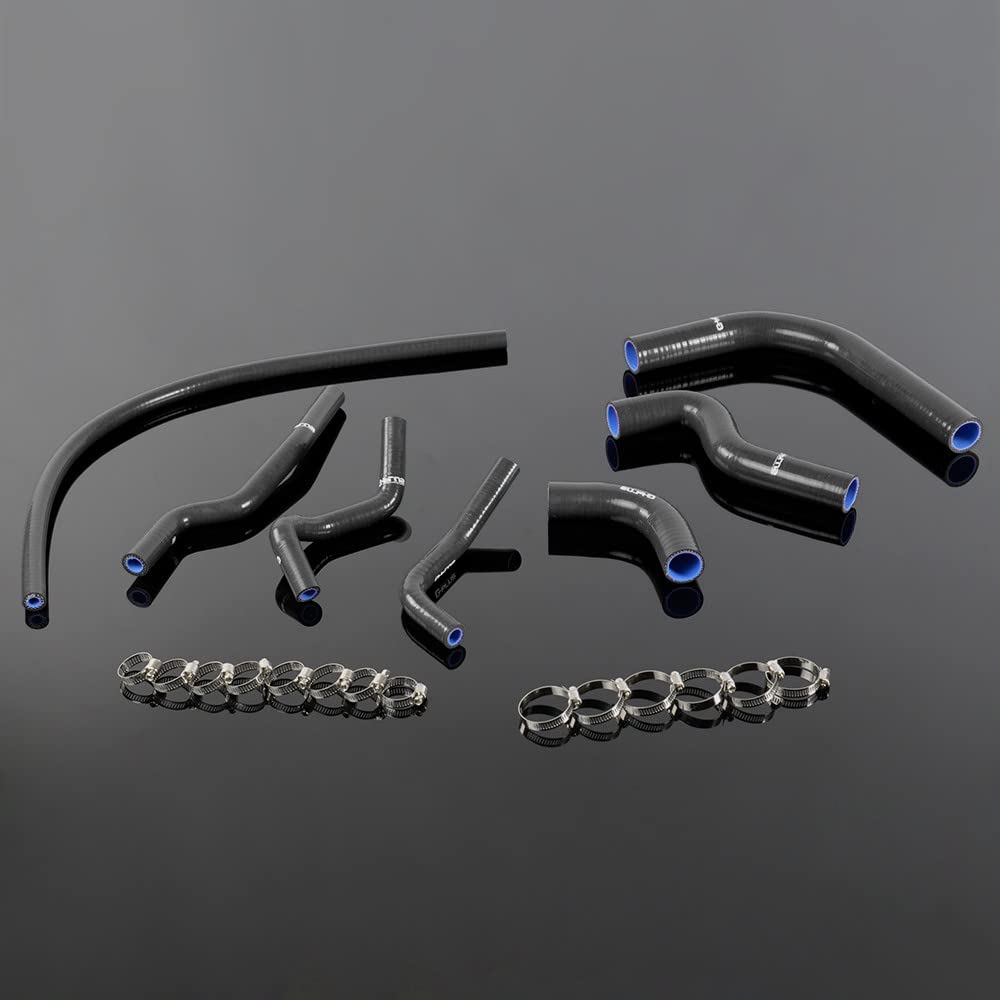 G-PLUS Silicone Radiator Heater Hose Compatible With 1986-1995 Suzuki Samurai Black