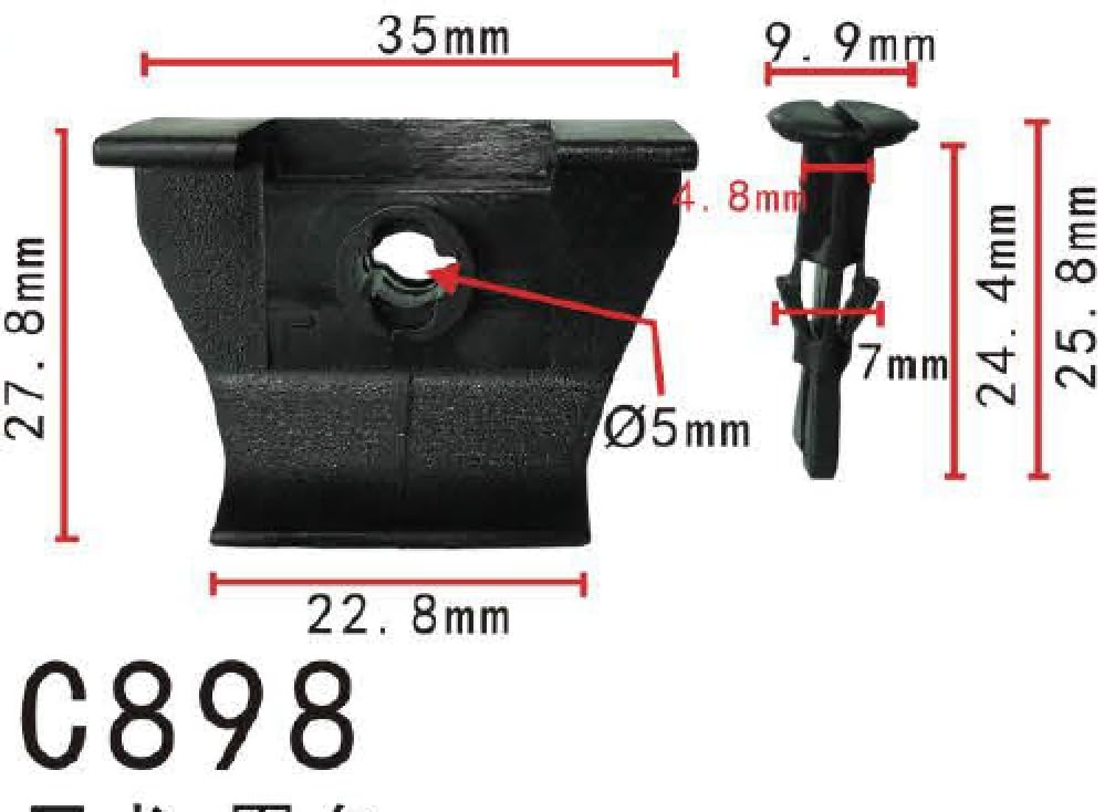 Autobahn88 Retainer Clip For Mud Guard, Compatible With Toyota (Oem: 5387958010) (Pack Of 20)