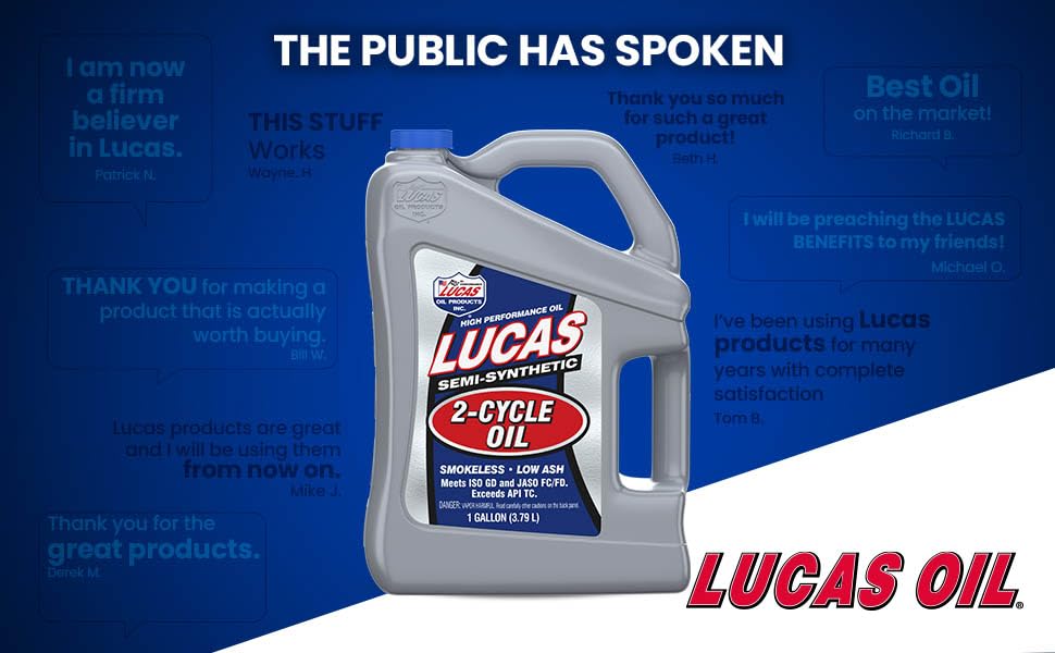 Lucas Oil 10115 Semi-Synthetic 2-Cycle Oil - 1 Gallon Jug