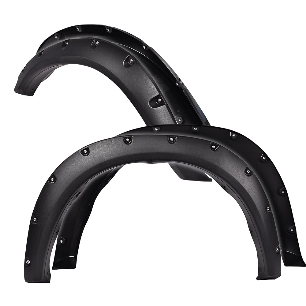 G-PLUS Fender Flares Fit 2009-2018 Dodge Ram 1500(Doesn't fit R/T Models) Pocket Rivet Bolt On Style Wheel Cover Pickup Truck Ac