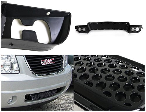 Spec-D Tuning HG-DEN07LWJMO GMC Yukon Denali Hybrid Black Round Hole Style Front Lower Hood Grille