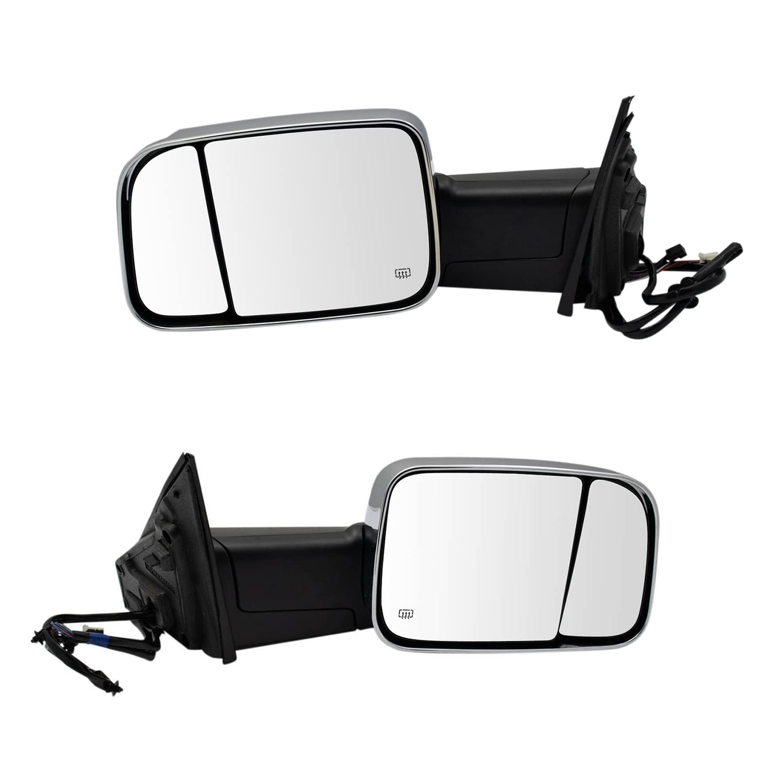 Trail Ridge Mirror Power Heated Memory Turn Puddle W/Temp Sensor Pair For 2019-2020 Ram 1500