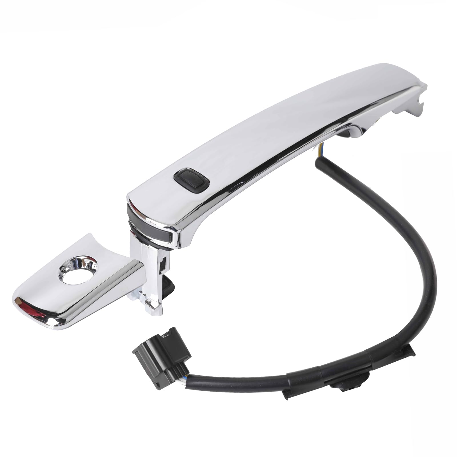 Yikesai Exterior Chrome Door Handle Front Left Driver Side, with Key Hole Smart Entry Keyless - Compatible with 2010-2013 Nissan