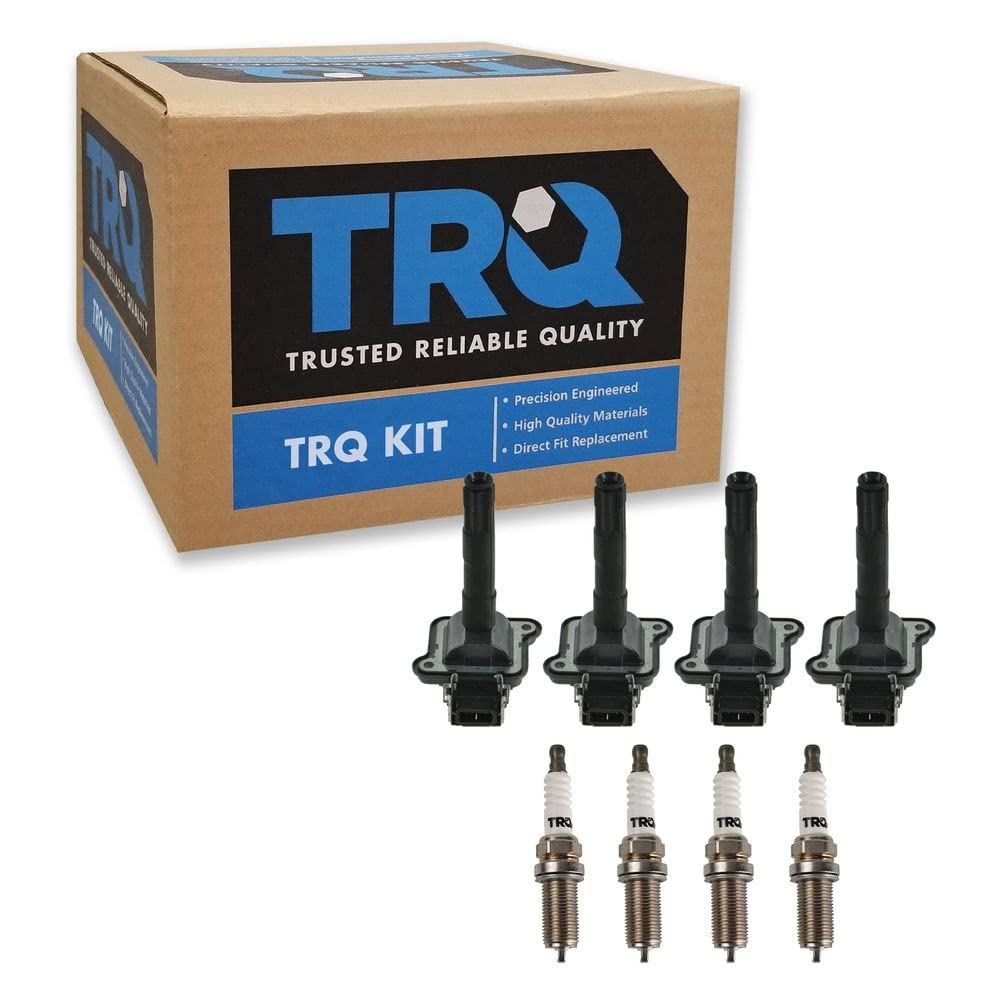 Trq Ignition Kit Ignition Coil Spark Plugs Compatible With 1997-2000 Audi A4 A4 Quattro 2002-2005 Volkswagen Golf 1998-1999 Pass