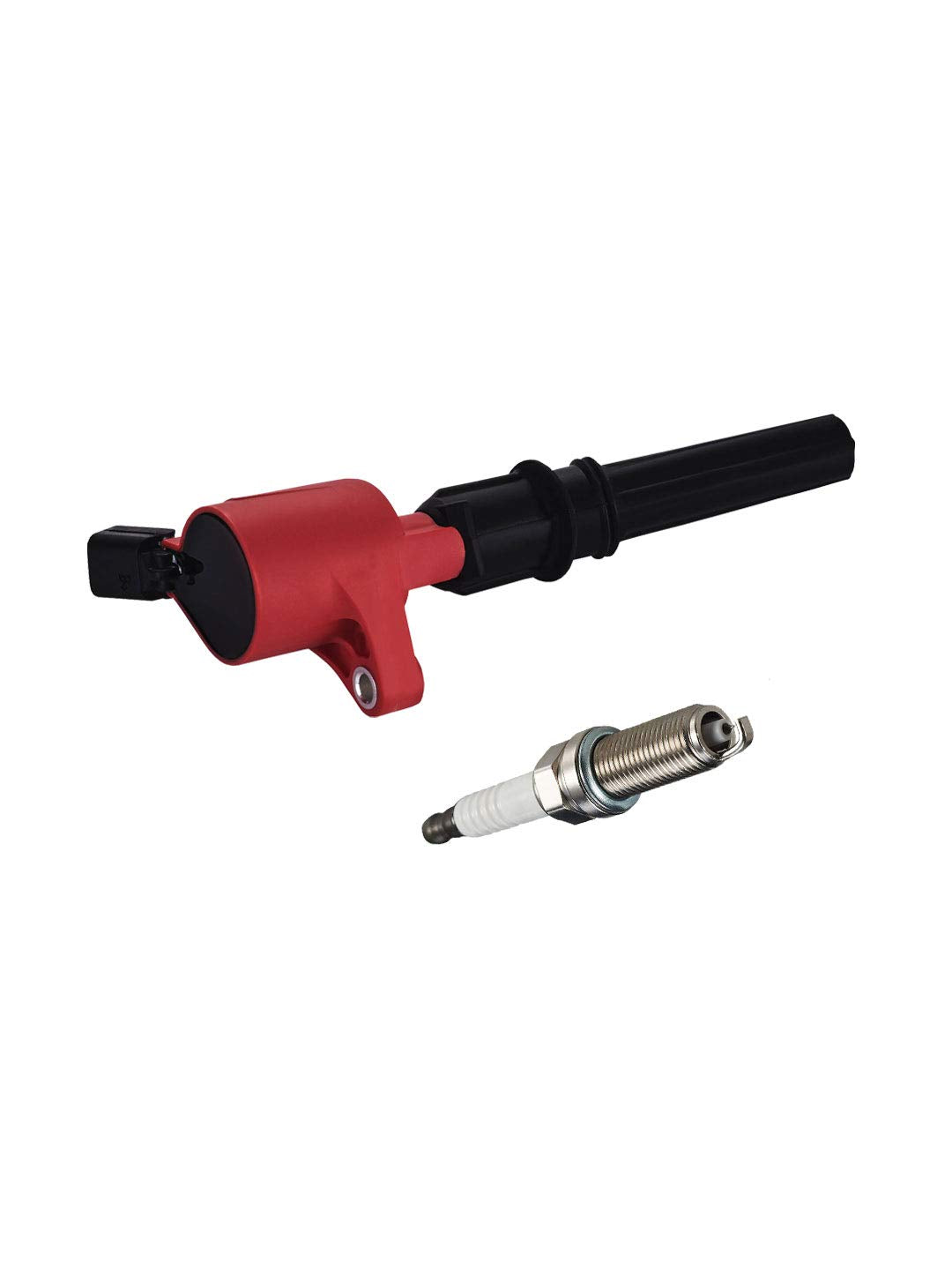 Ena Set Of 8 Red Ignition Coil Pack And Platinum Spark Plug Compatible With Lincoln Ford Mustang Econoline Expedition Pickup E15