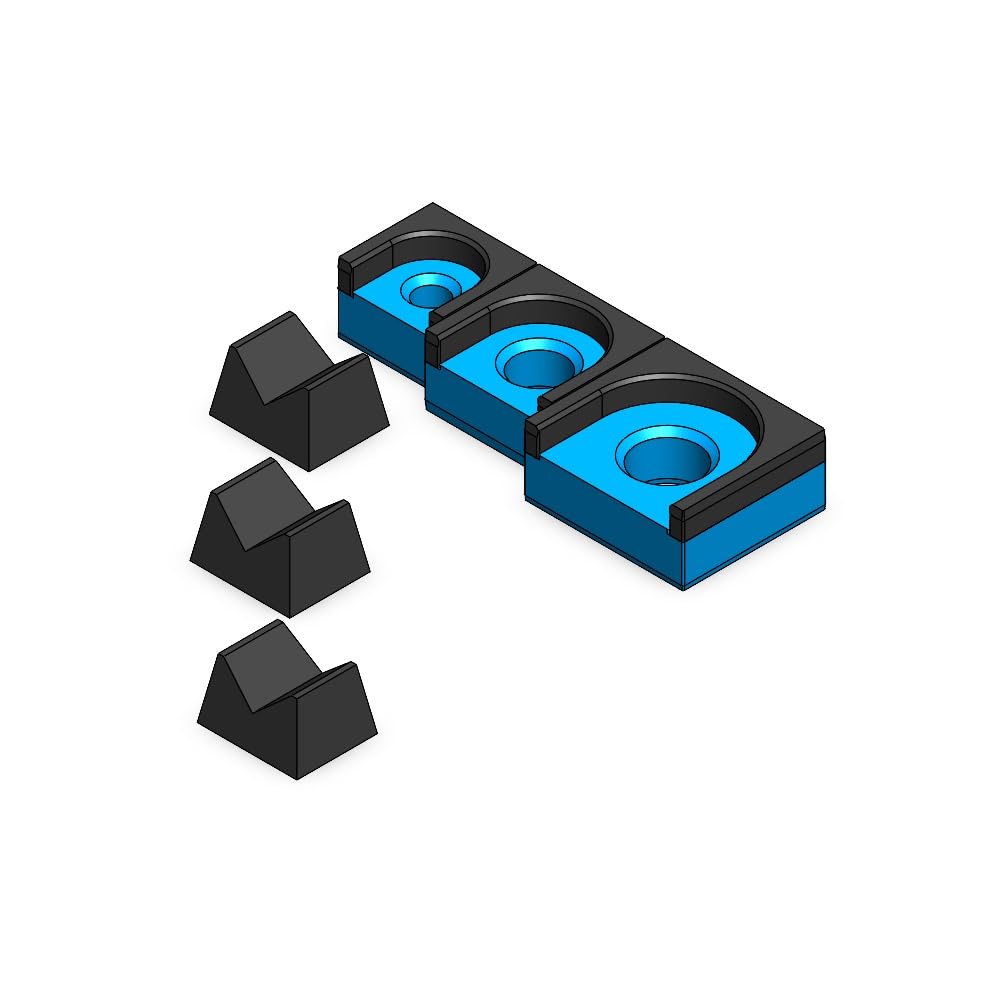 3D Tool Trays MagAttach Ratchet Organizer Kit (3 Piece Set, Blue/Black)