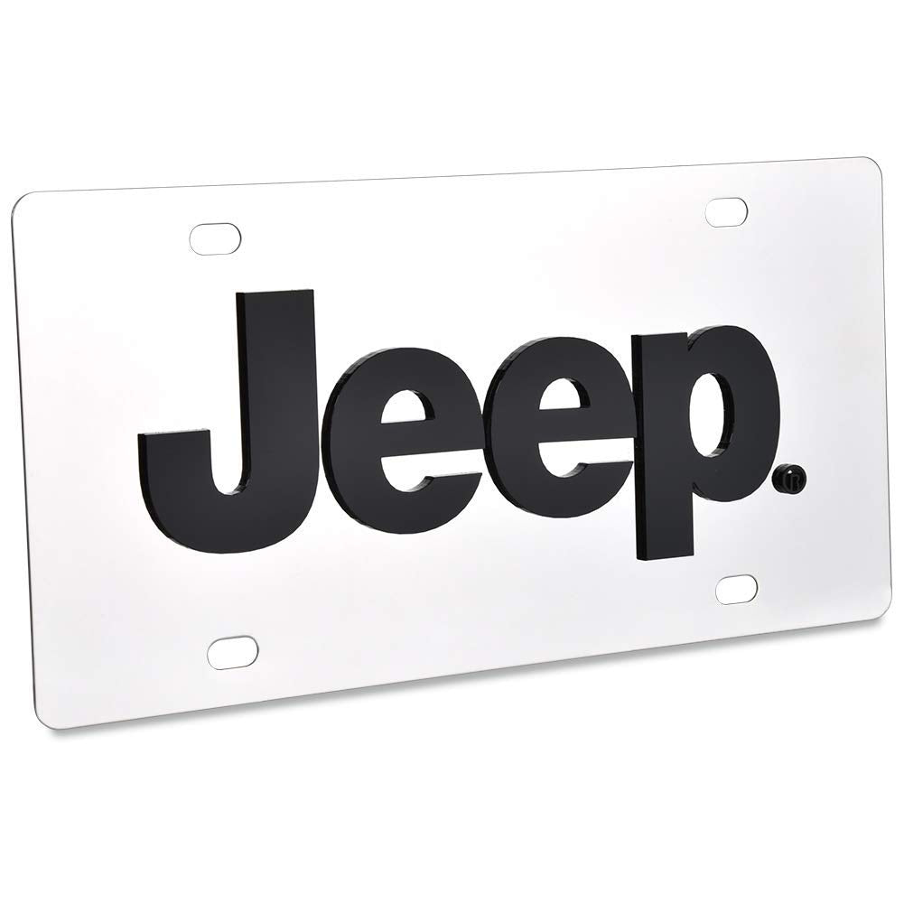 Eurosport Daytona- Compatible with -, Jeep Stainless Steel License Plate