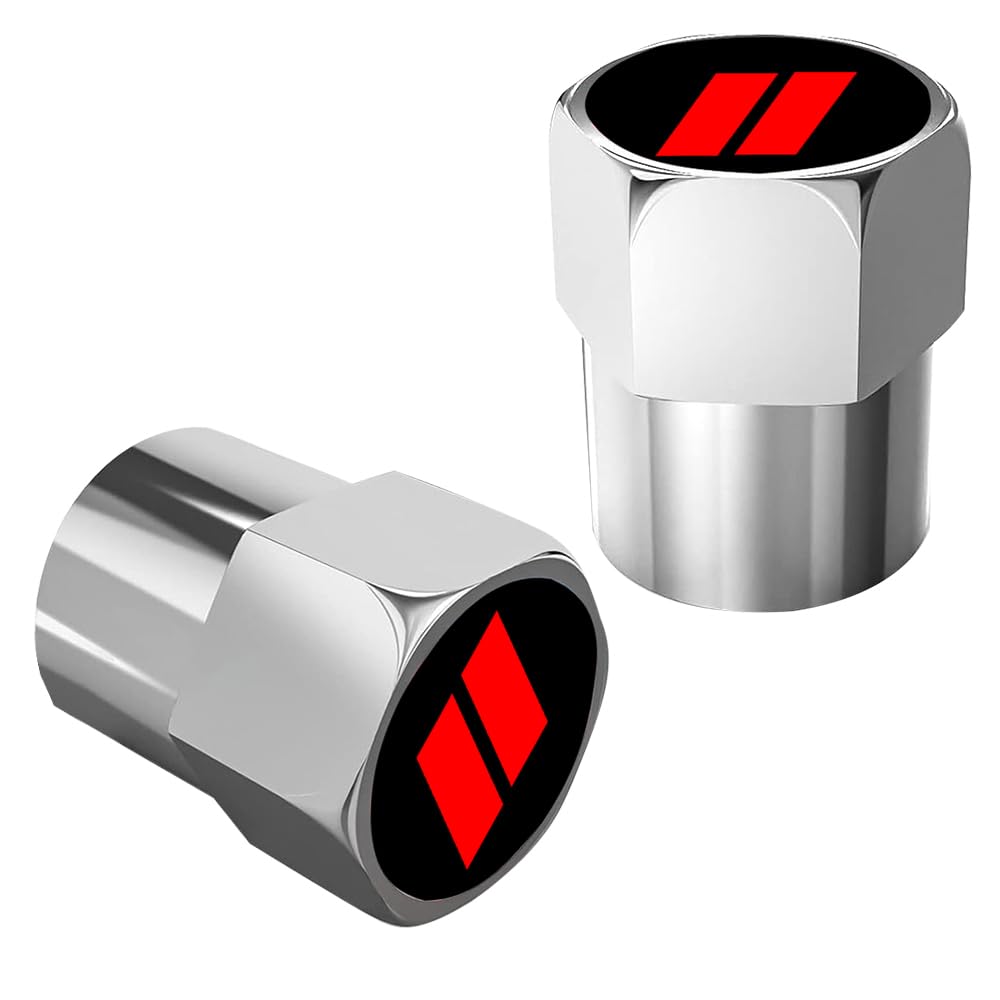 4Pcs Tire Valve Stem Caps Explosion Valve Cover Aluminum Alloy Compatible With Dodge Challenger Charger Durango Avenger Redwhite