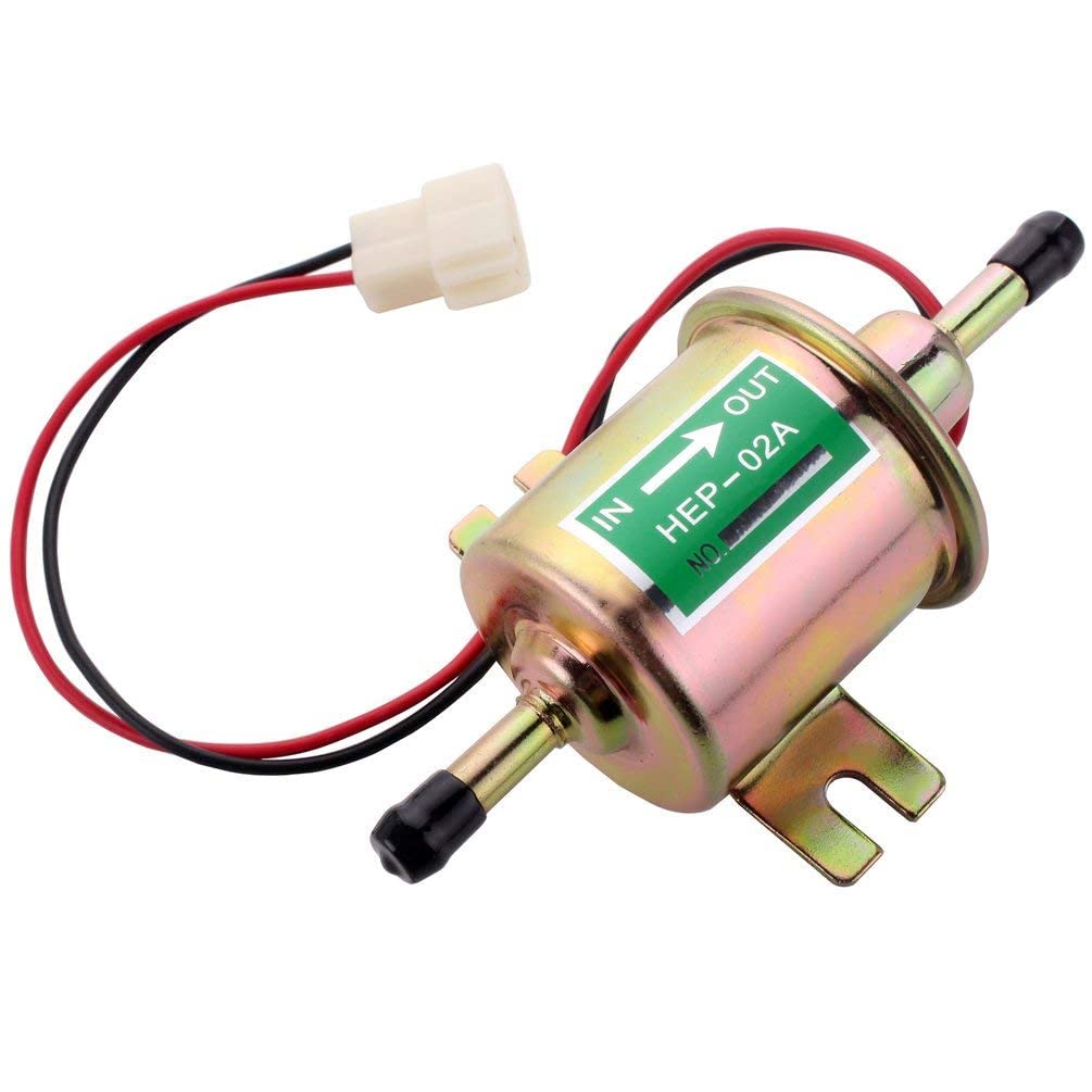 Electric Fuel Pump Kit Universal For Carburetor Lawn Mower Transfer Gas Diesel Include 2 Meter/6.56-Foot 5/16'' Id Fuel Line + F