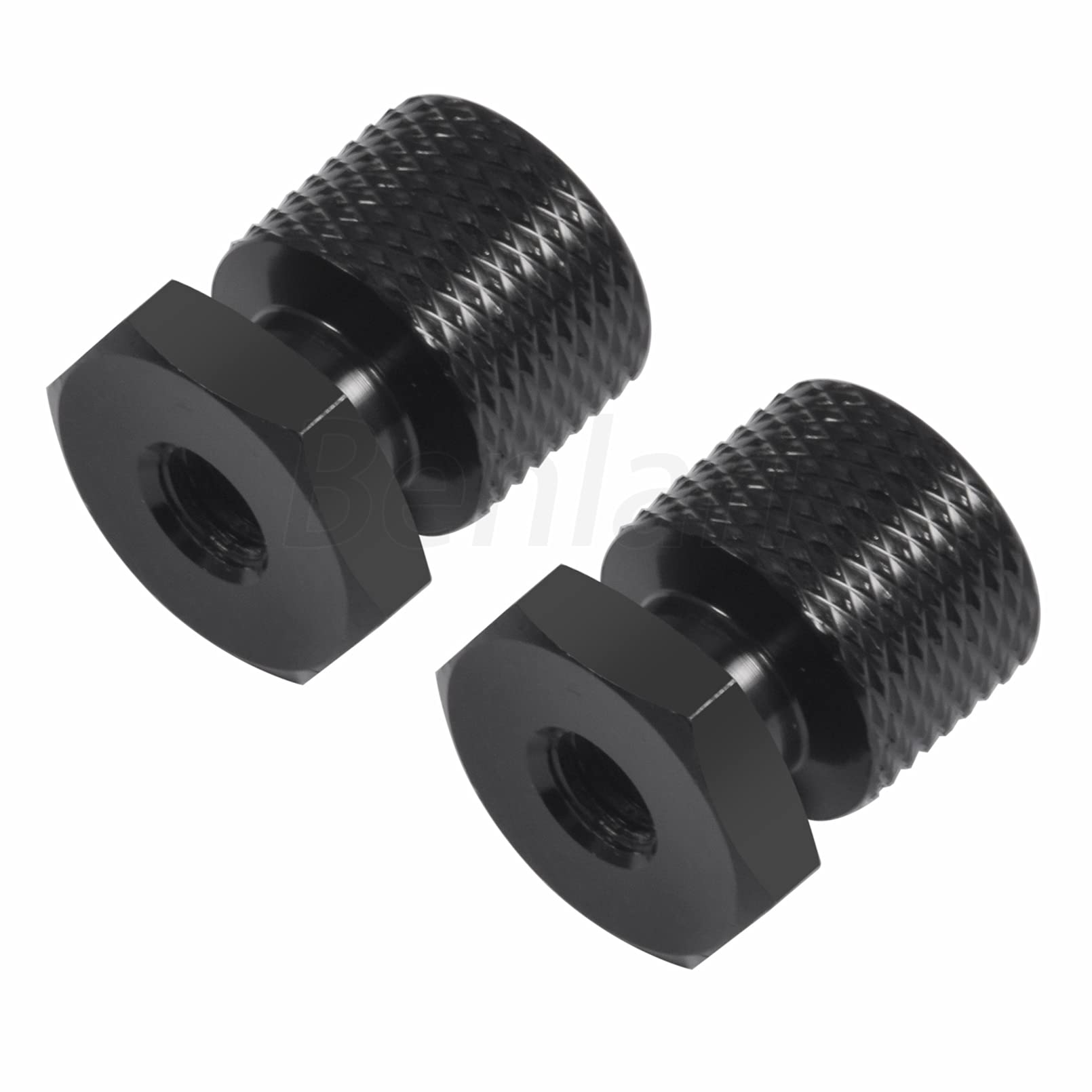 Benlari Black Solo Seat Nuts Mounting Nuts 1/4'-20 Thread Compatible For Harley Davidson Touring Softail Street Glide Road Glide Road King 1997-2024