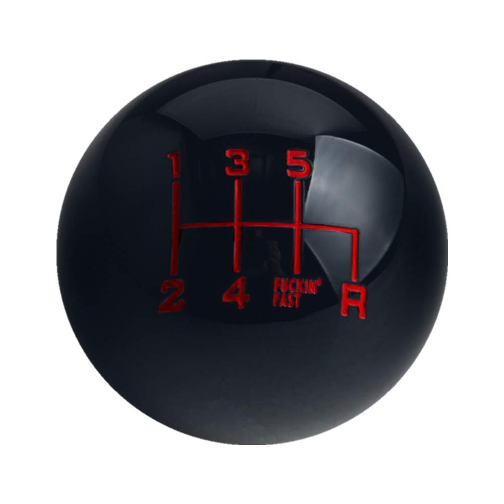 Dewhel Fing Fast Shift Knob 6 Speed Short Throw Shifter M12X1.25 M10X1.5 M10X1.25 M8X1.25 (Black)