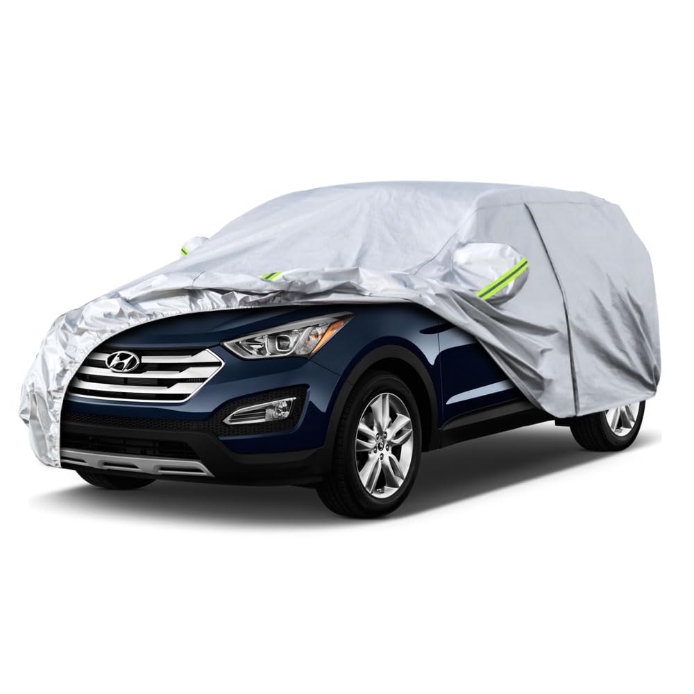 Koukou Suv Car Cover Custom Fit Hyundai Santa Fe From 2006 To 2025, Waterproof Car Cover All Weather For Automobiles Outdoor Ind