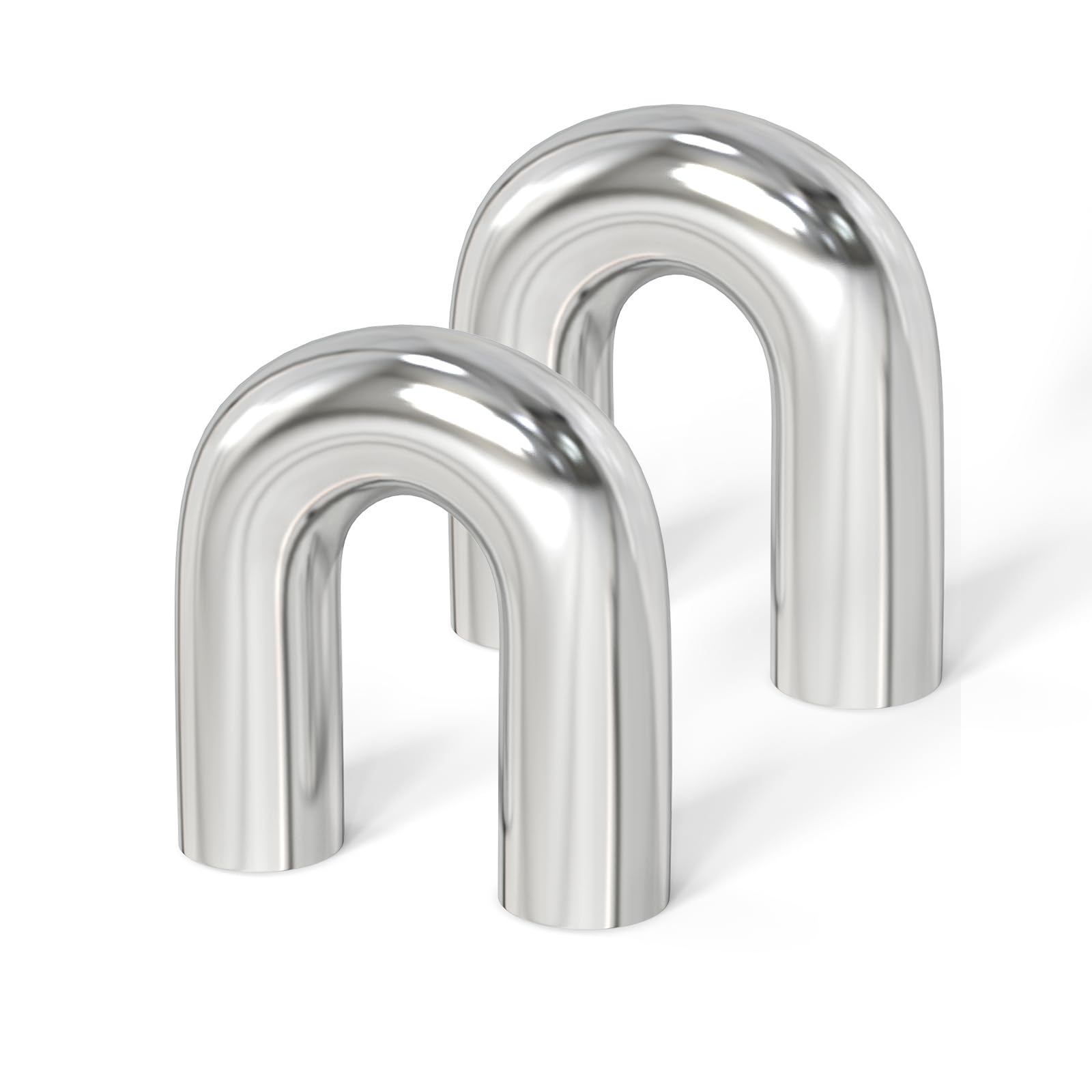 Gasher 2Pcs Intercooler Pipe Aluminum 180 Degree Elbow Alloy Tube 2''Od, Leg Length 4'' (100Mm), For Intake And Cooling Systems