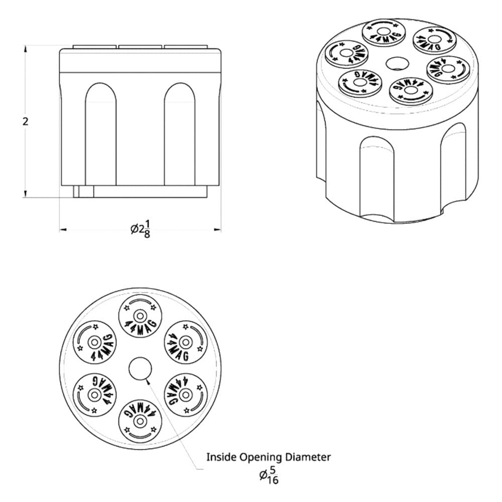 United Pacific 70229 - Manual Transmission Shift Knob - Chrome Gun Cylinder 13/15/18 Speed Gearshift Knob