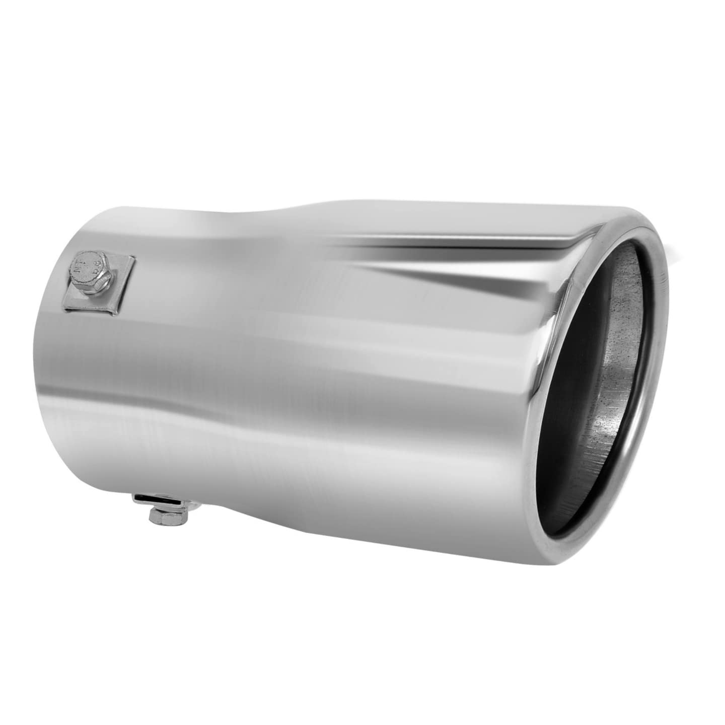 TriTrust Exhaust Tip, 2-2.75 inch inlet adjustable, Fit 2''/2.25''/2.5''/2.75'' Outer diameter Tailpipe, 3.5''Outlet 6''Long Muffler Tip, Chrome Stainless Steel Car Truck Tail Tip
