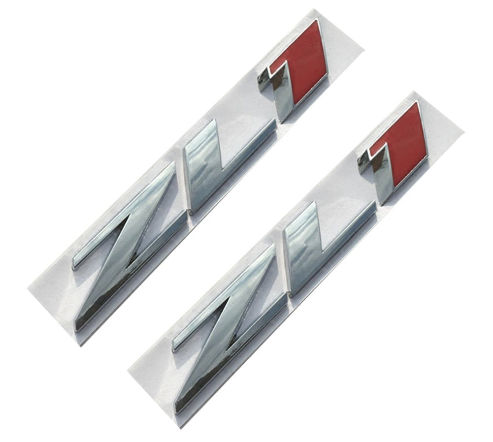Aimoll Zl1 Camaro Emblem 3D Badge Letter Rear Side (2Pcs Chrome)