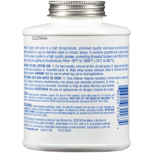 Permatex 31163 Copper Anti-Seize Lubricant, 1 Lb