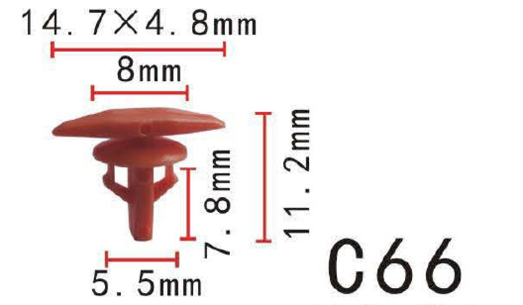 Autobahn88 Retainer Clip For Door Weatherstrip, Compatible With Honda Acura 3.5 Rl & Honda Accord, Civic Odyssey 1992-On (Oem: 9