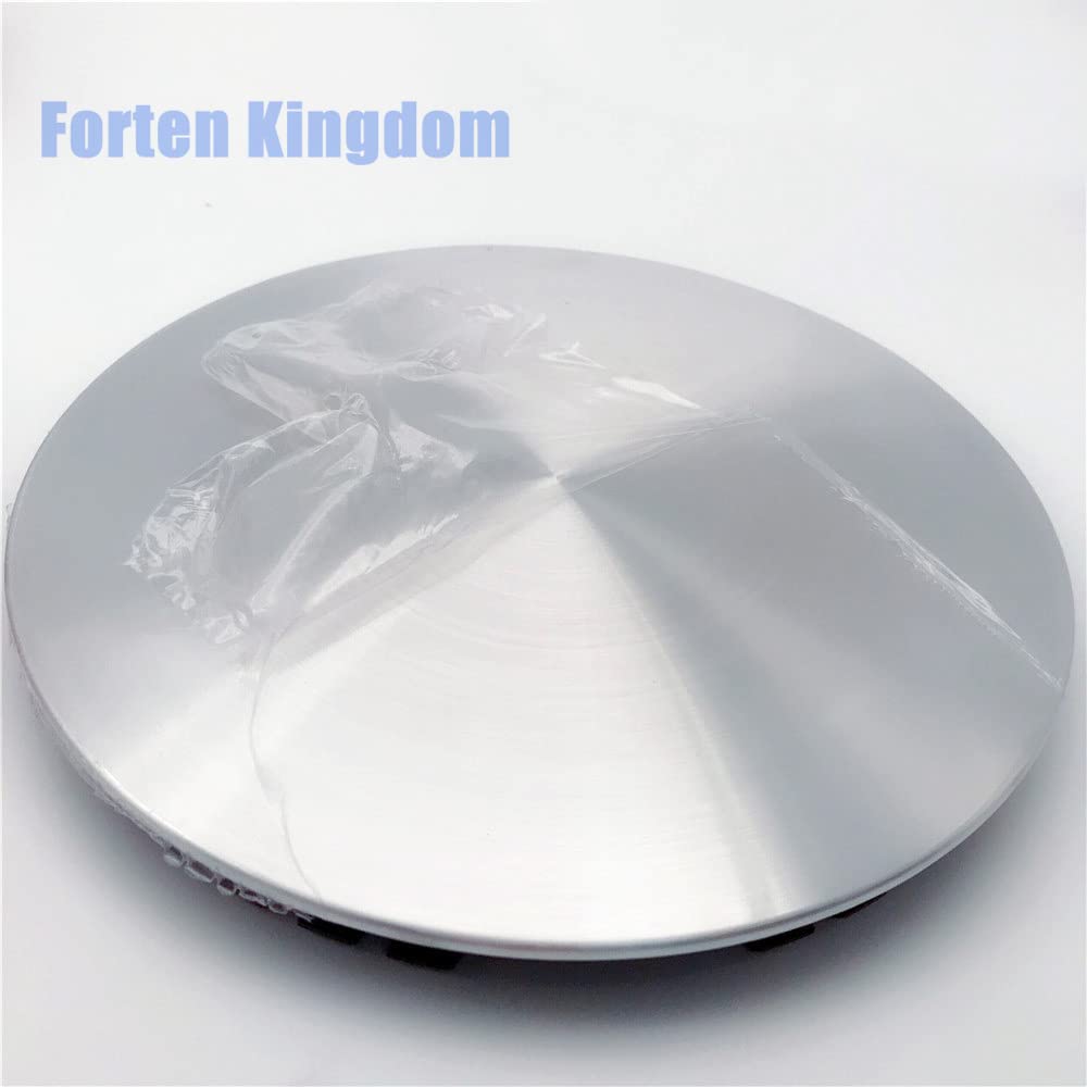 Forten Kingdom 1Pc 200Mm 7 7/8' Silver Brushed Aluminum Rim Wheel Hub Center Cap Hubcap Cover Fit For Chevy 1992-1999 16' 6 Lugs Aluminum Wheels 9593197 15650047