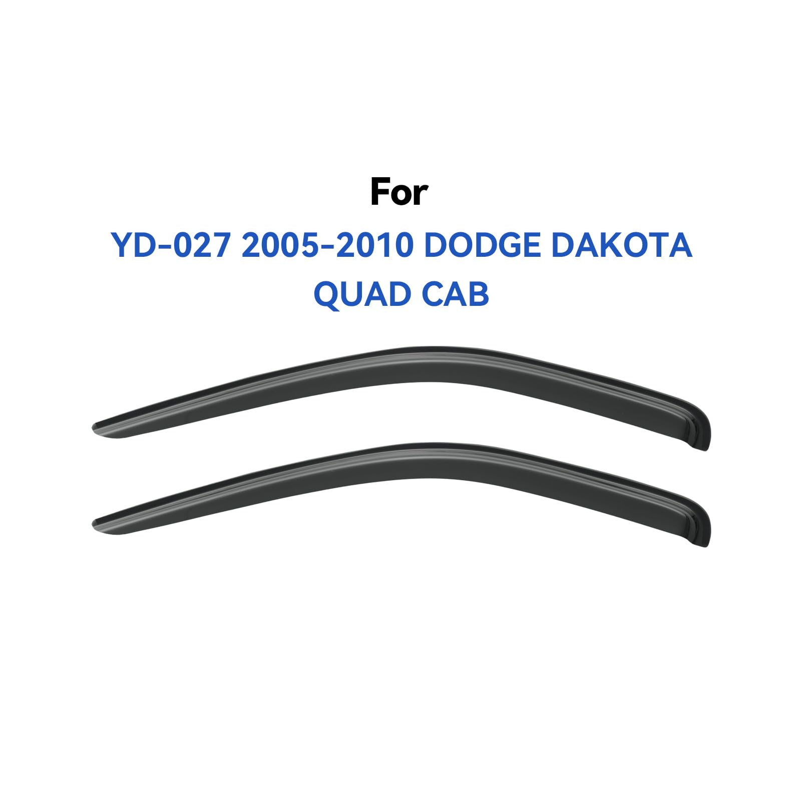 Window Visors Rain Guards Shield For 2005-2010 Dodge Dakota Quad Cab, Out-Channel Window Vent Wind Deflectors Visors Shades For