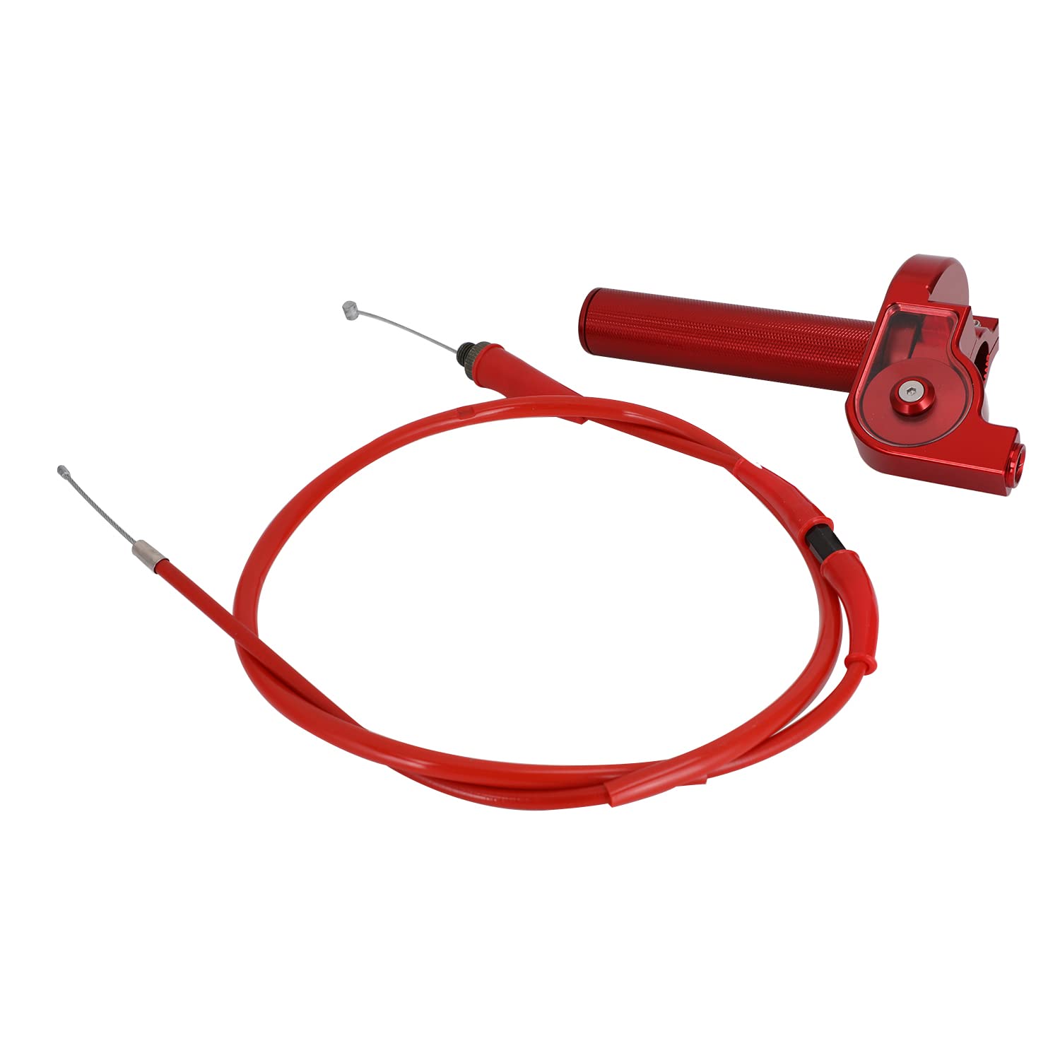 Jfg Racing Motorcycle Throttle Assembly,7/8' 22Mm Quick Twist Throttle Grips With Throttle Cable Aluminum Alloy Universal For Crf50 Klx Ssr Ttr 110 125 150 200 250Cc Dirt Pit Bike Atv Mini Bike Red