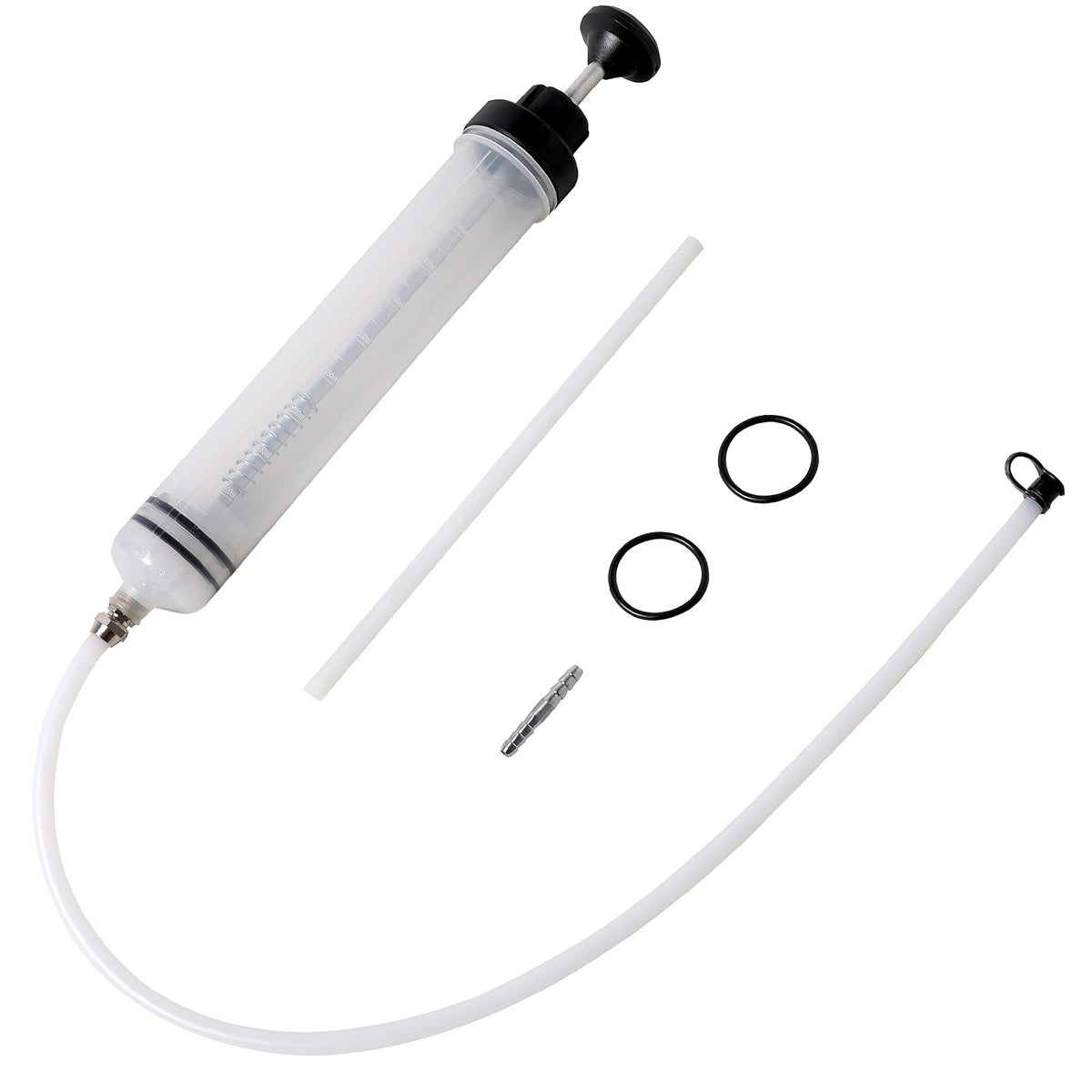 AIGMISON 500cc Oil Suction Syringe Fluid Transfer Pump with Hose, Brake Fluid Pump, Oil Fluid Extractor, Automotive Oil Syringe 