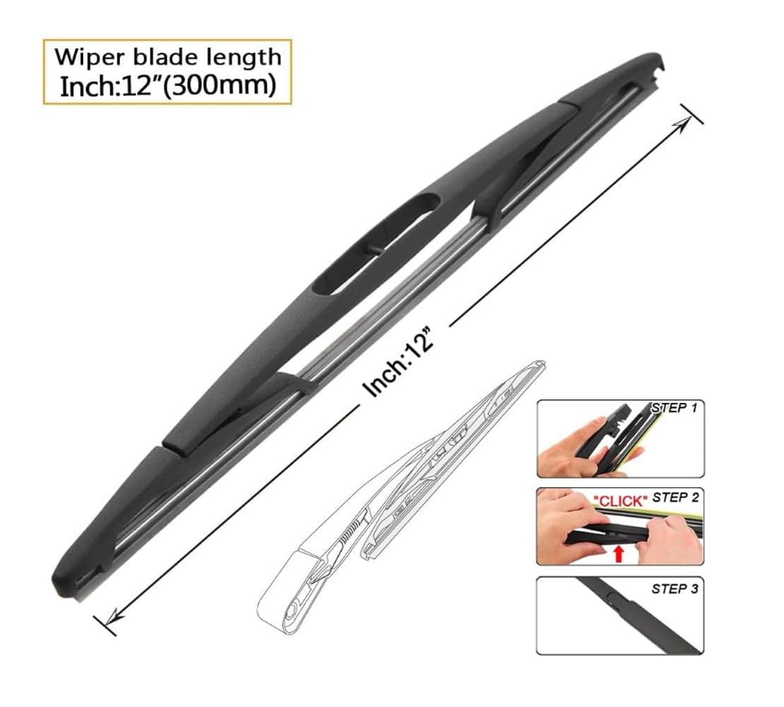 Rear Windshield Wiper 12'' Original Replacement For Buick Enclave 2017-2008 Cadillac Escalade 2007-2014 Chevrolet Tahoe 2014-200