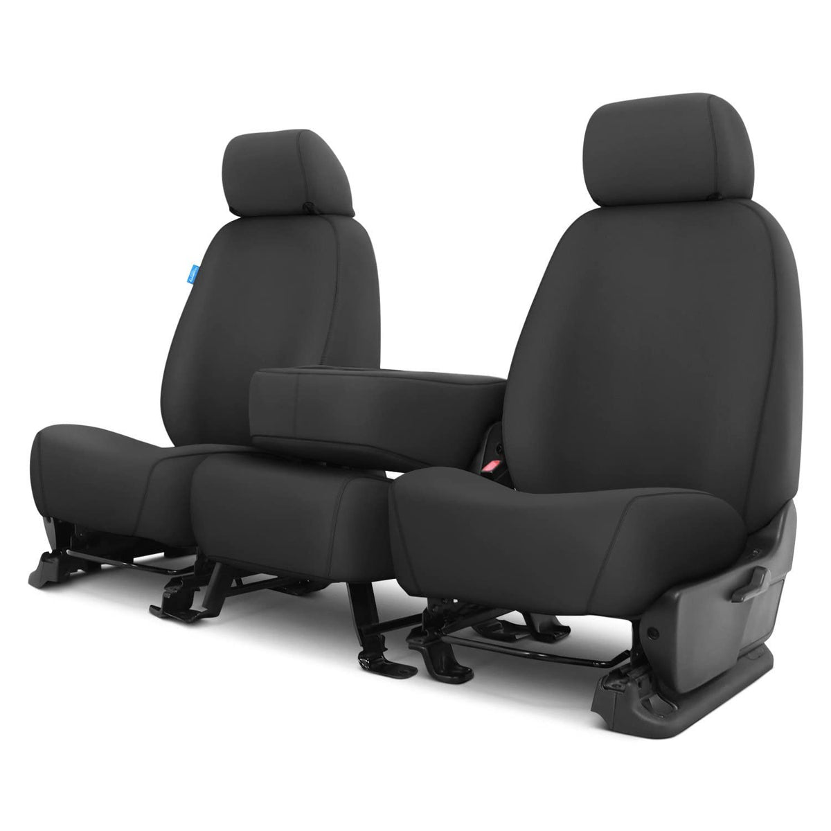 Covercraft - Ss3372Pcch Custom-Fit Front Bench Seatsaver Seat Covers - Polycotton Fabric, Charcoal Black
