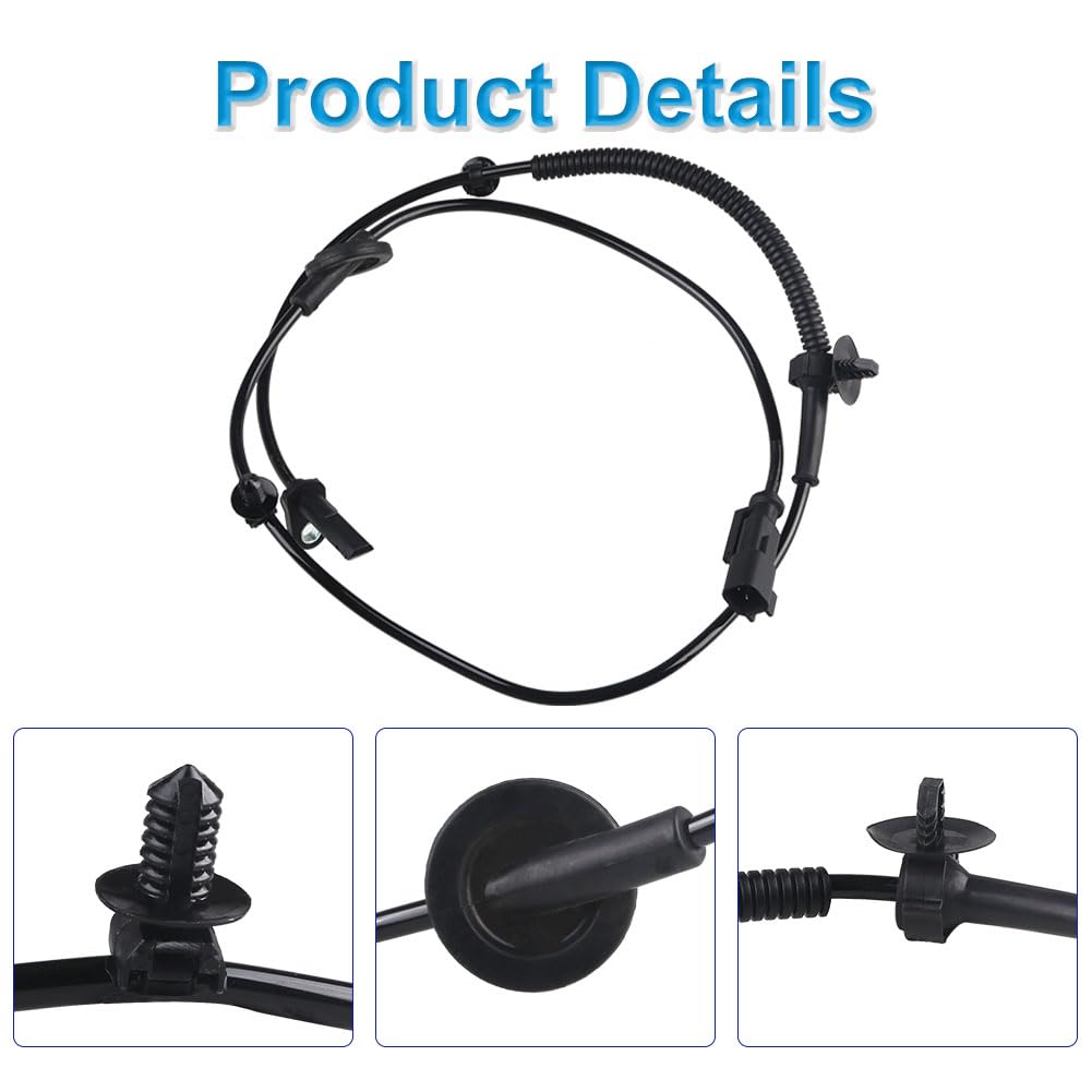 Wmphe Abs Wheel Speed Sensor Compatible With Buick Enclave 2008-2017,Chevrolet Traverse 2009-2017, Gmc Acadia 2007-2016, Saturn Outlook 2007-2010, Front Left Or Right, 22739727, 25832011, 10390115