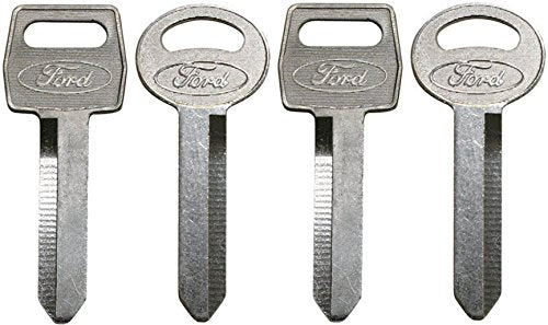 321202 , 321207 (4) Ford Factory Original (2 Ignition + 2 Doors) Uncut Keys with Ford Oval Logo.