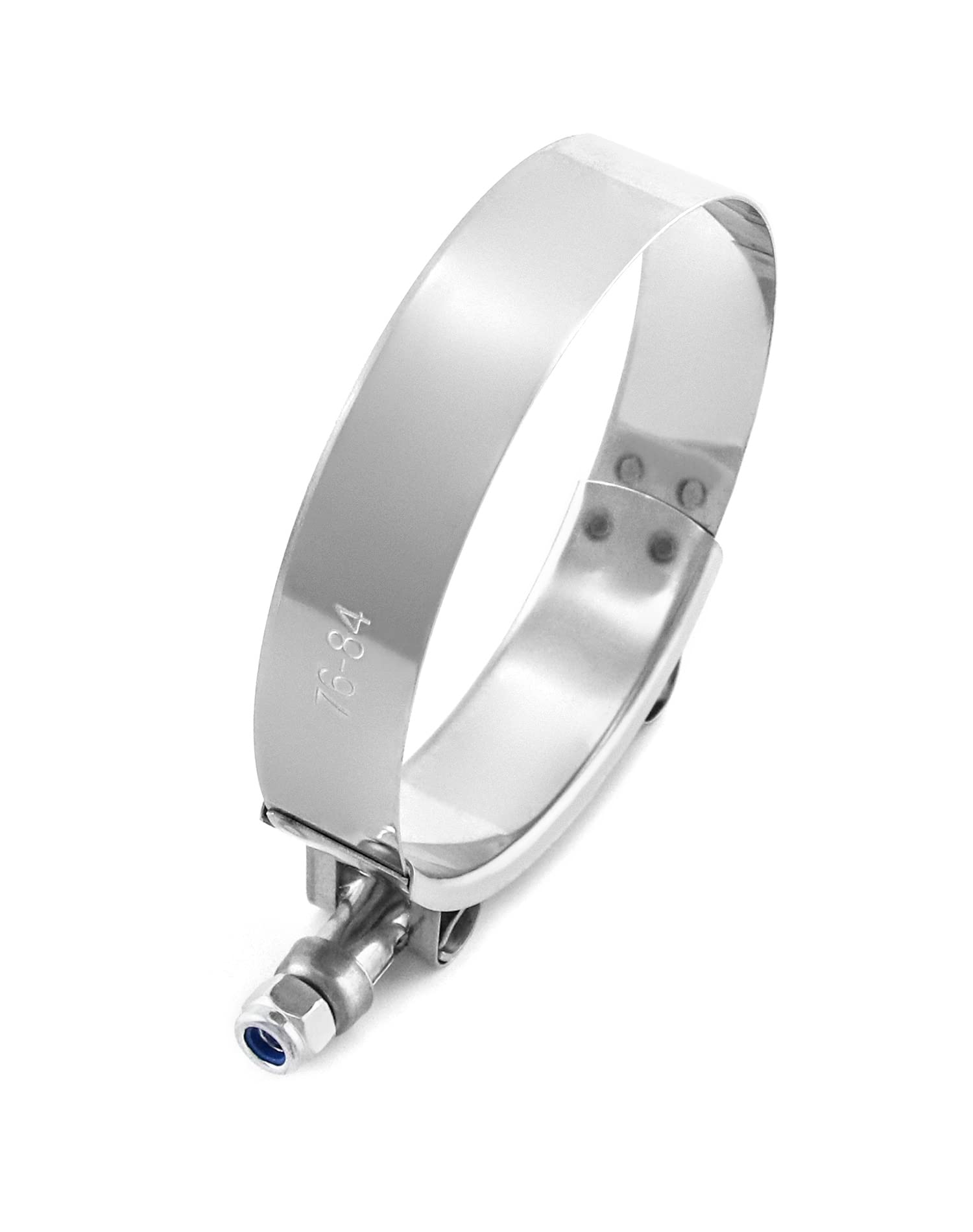 Qwork 2.75'' T-Bolt Hose Clamp Stainless Steel, Working Range 76Mm-84Mm For 2.75'' Hose Id, Turbo Intake Intercooler Clamp, 4 Pa