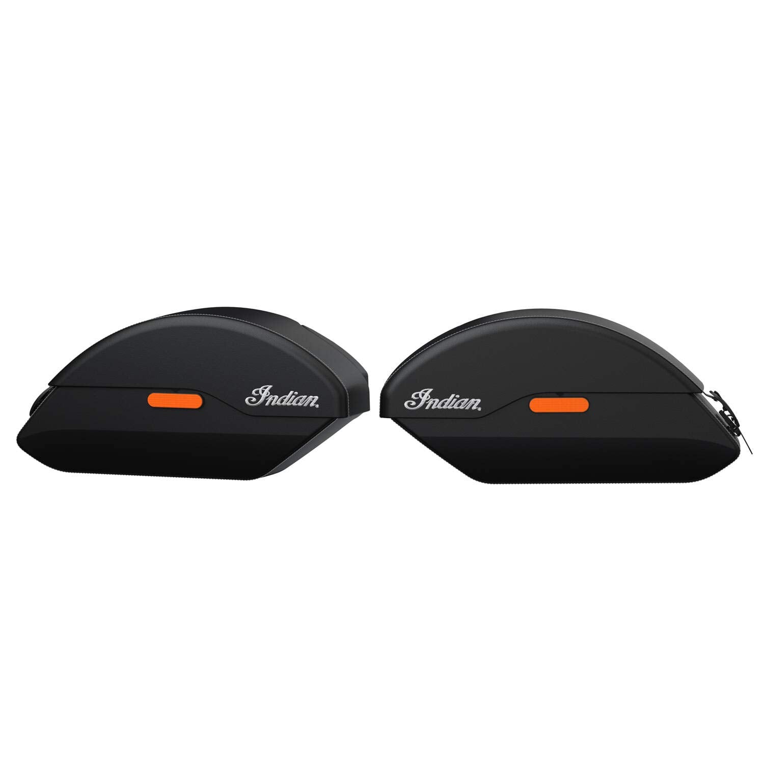 Indian Motorcycle Quick Release Semi-Rigid Saddlebags In Black, Pair, Specific For Scout Sixty Abs, Scout Abs, Genuine Oem Part 2889282-Vba
