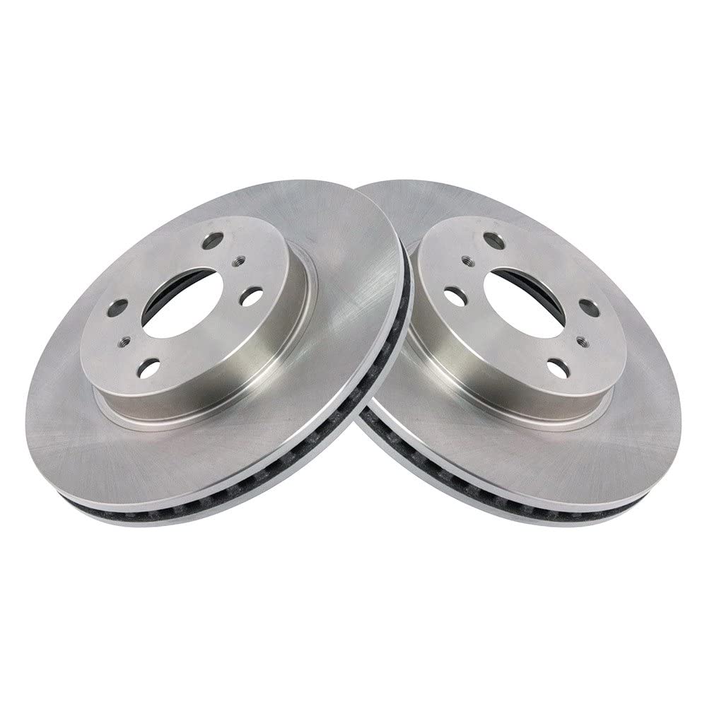 Trq Front Brake Rotors Set Vented Compatible With 2013 Scion Iq 2012-2019 Toyota Prius C 2007-2018 Yaris
