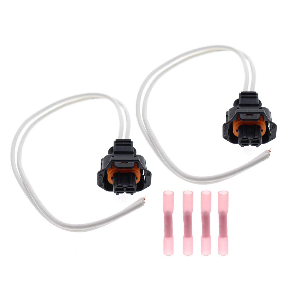 Motoall 2Pcs Fuel Injector Repair Connector Harness Pigtail For Lly Lbz 6.6L Duramax