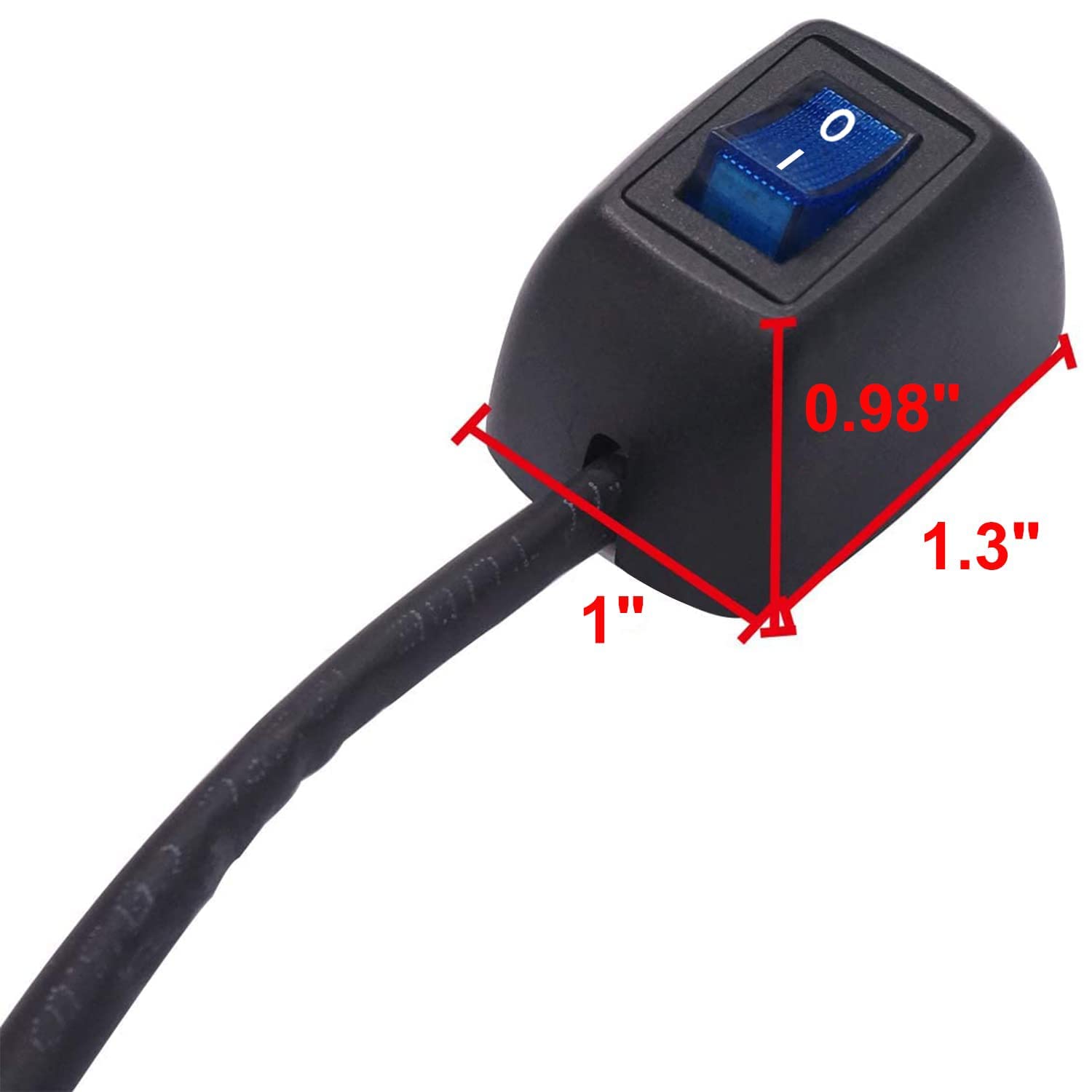 Twtade Paste Type Switch Car Push Button Switch With Led Light On/Off Dc12V/10A 24V/5A Water Drop Shape Diy Car Switch Spst Rocker Switch With 24'' Cable For Various Lamps And Lanterns H-016