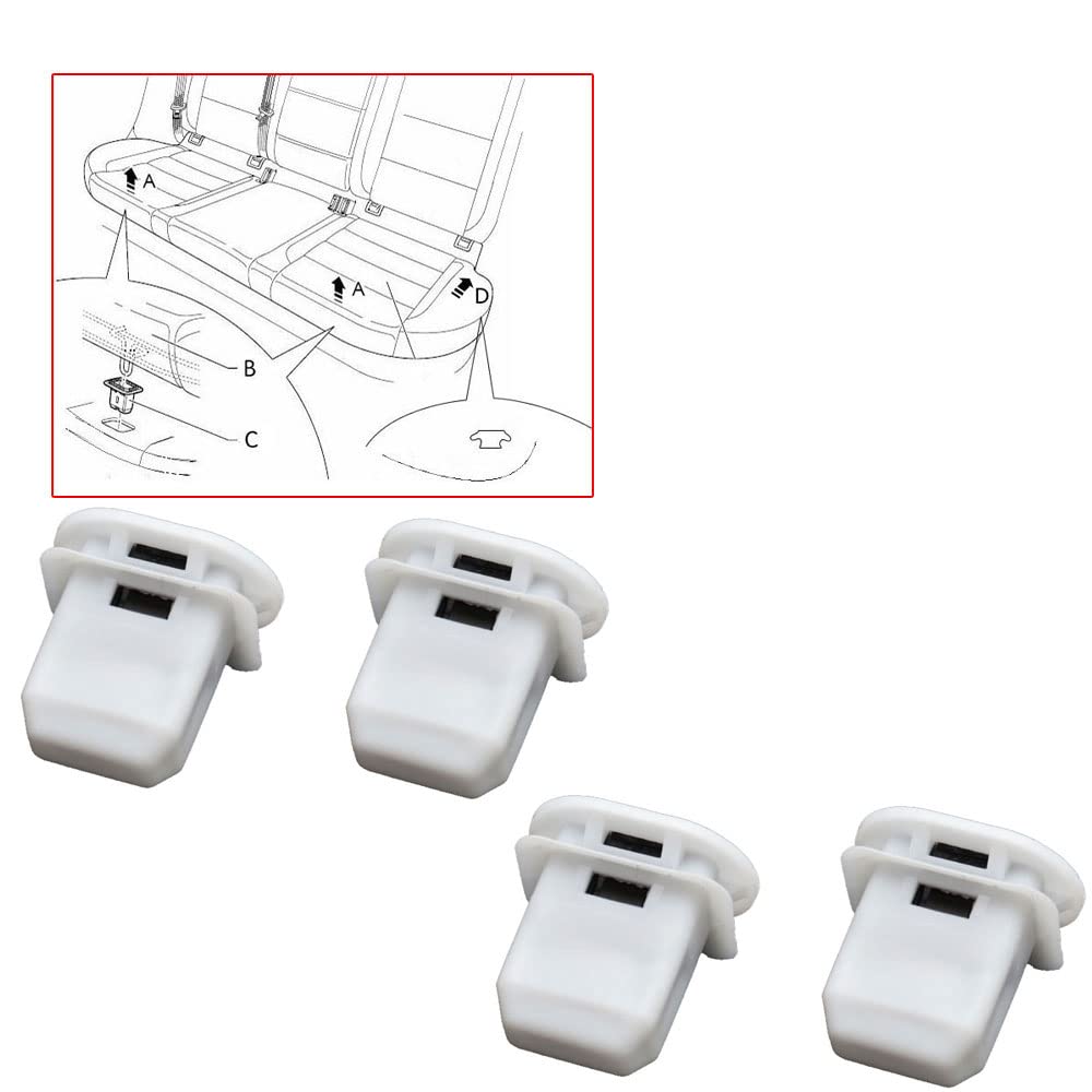 Yehveh 4 Pack Rear Seat Card Buckle Clamp Cushion Clips Universal Vehicle Back Seats Fixed Clasp Car Auto Cushion Pad Fastener F